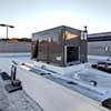 Rooftop HVAC equipment being installed